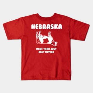 Nebraska More Than Just Cow Tipping T-shirt by Corn Coast Kids T-Shirt